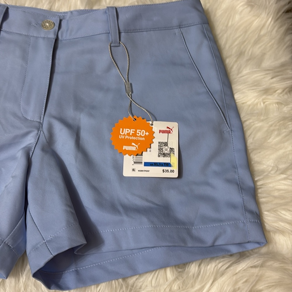 NWT Puma Girls Light Blue Serenity Shorts Youth Size XL - Picture 3 of 15
